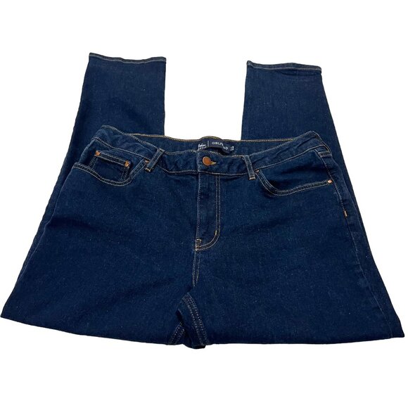 Bodin Denim Girlfriend Ankle Jeans, Dark Wash, 12R - Picture 9 of 10